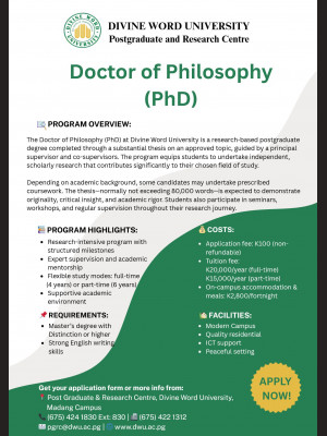 Doctor of Philosophy (PhD) Program | Applications Now Open!