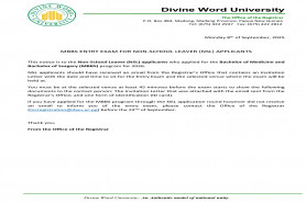 MBBS Entry Exam for 