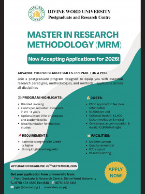 Master In Research Methodology (MRM) | Now Accepting Applications for 2026!