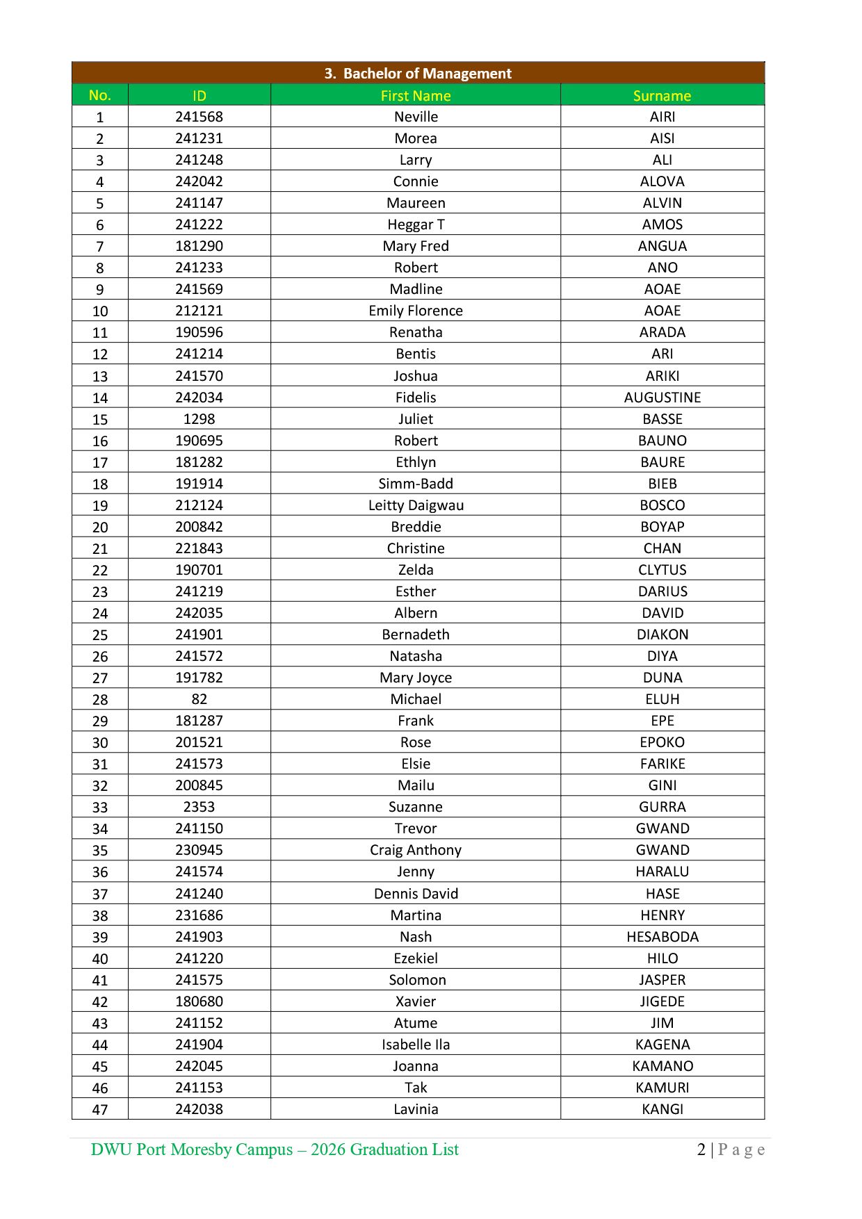 Graduation Notice 2026 2