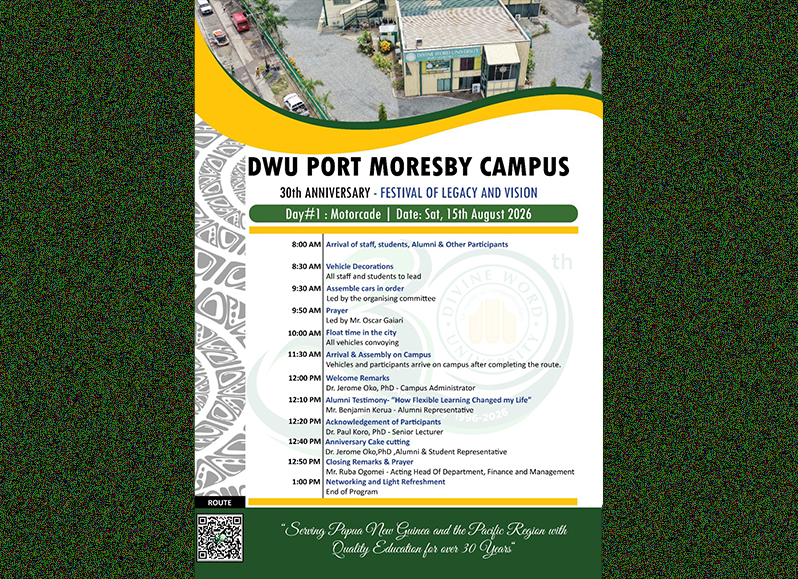 DWU Port Moresby Campus - Motorcade Program